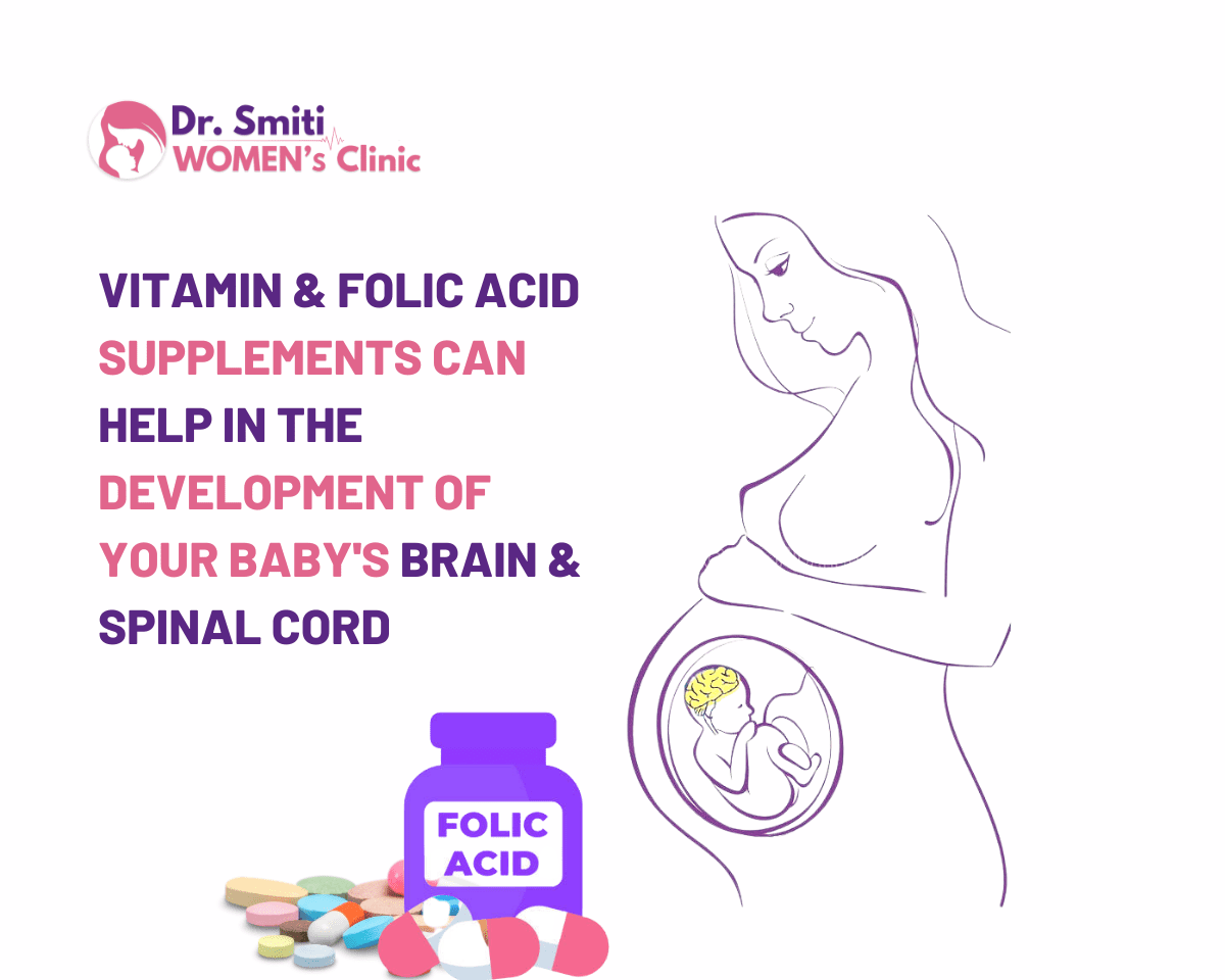 Vitamin & Folic Acid Supplements Can Help in The Development of Your Baby's Brain & Spinal Cord
